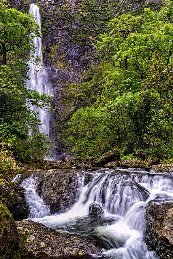Nature Photograph - Hanakapiai Falls by Kevin Rowe