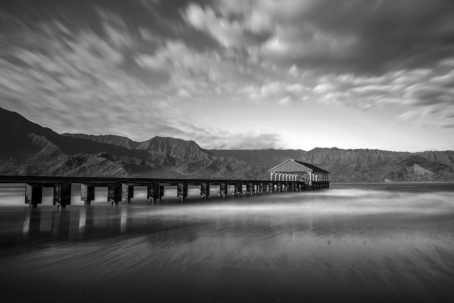 Hanalei Bay Pier BW Photograph by Pierre Leclerc Photography