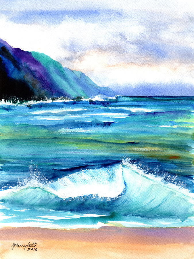 Hanalei Sea Painting by Marionette Taboniar