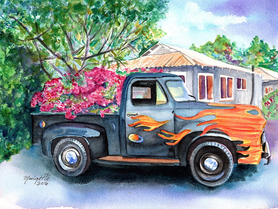 Hanapepe Truck 2 Painting by Marionette Taboniar