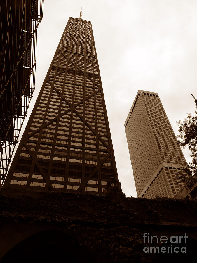 Hancock and Water Tower Place Photograph by David Bearden - Pixels