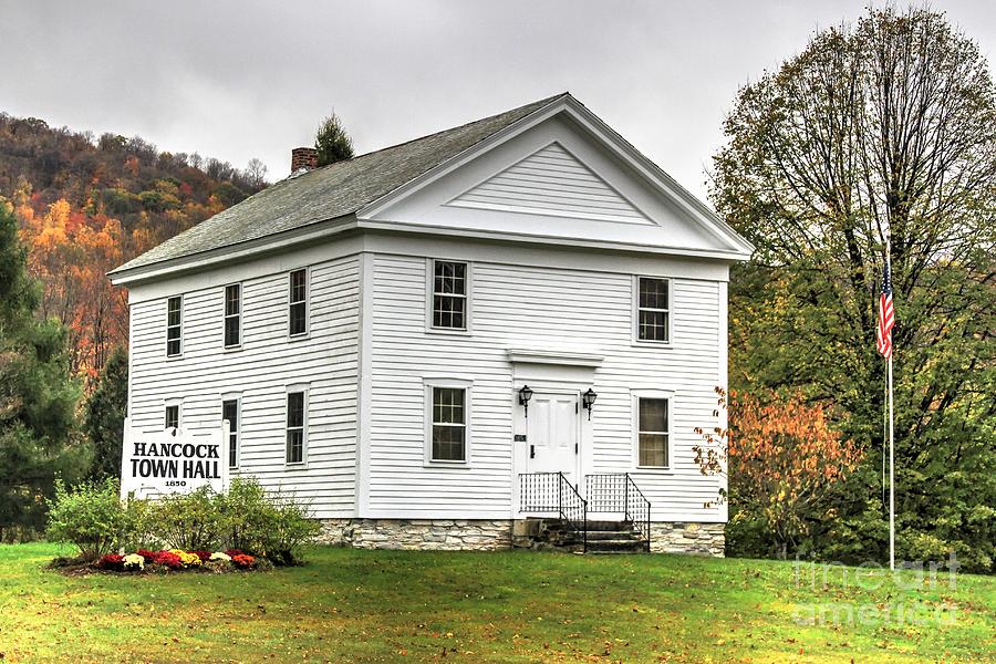 Hancock Town Hall Mass. Photograph by Terry McCarrick