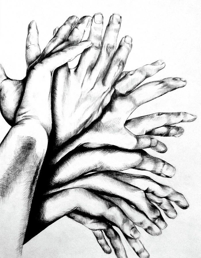 Hand at Flight Drawing by Catherine X - Pixels