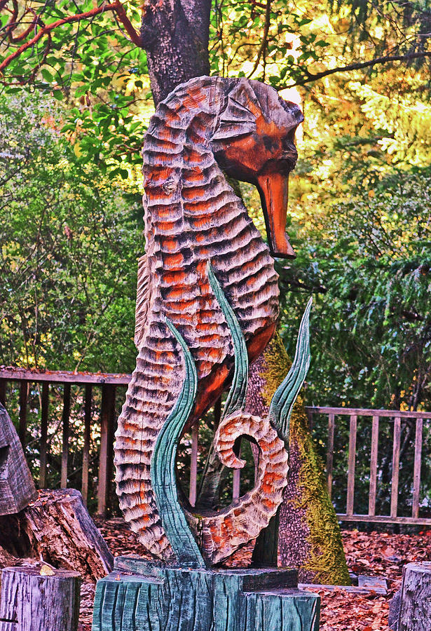 Hand Carved - Seahorse 001 Photograph by George Bostian