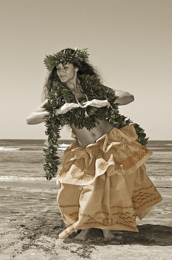 Hand Colored Hula Photograph by Himani - Printscapes