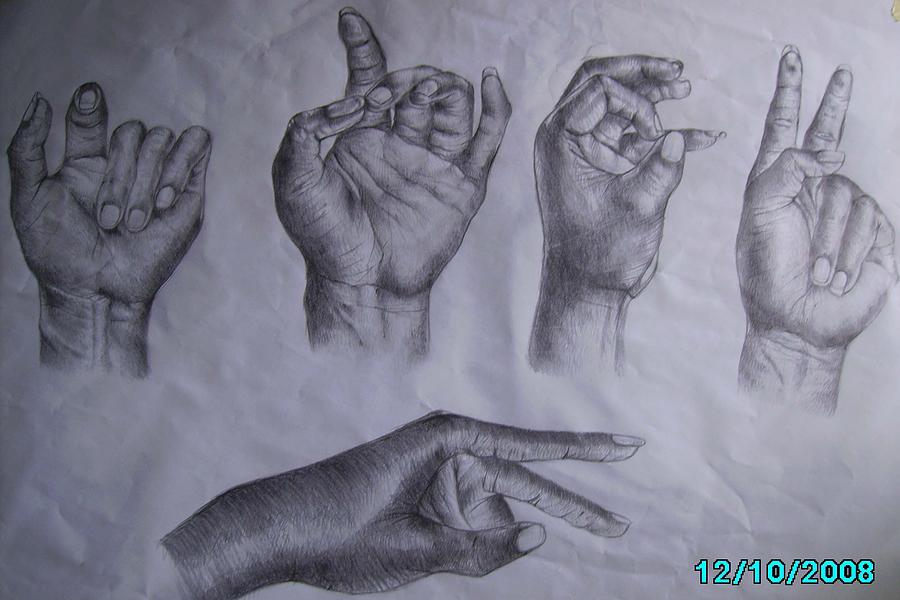 Hand Composition Drawing by Olaoluwa Smith