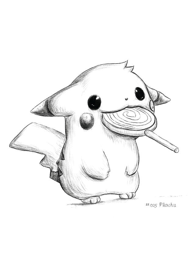 Hand Drawn Pikachu Drawing by Colorology - Pixels