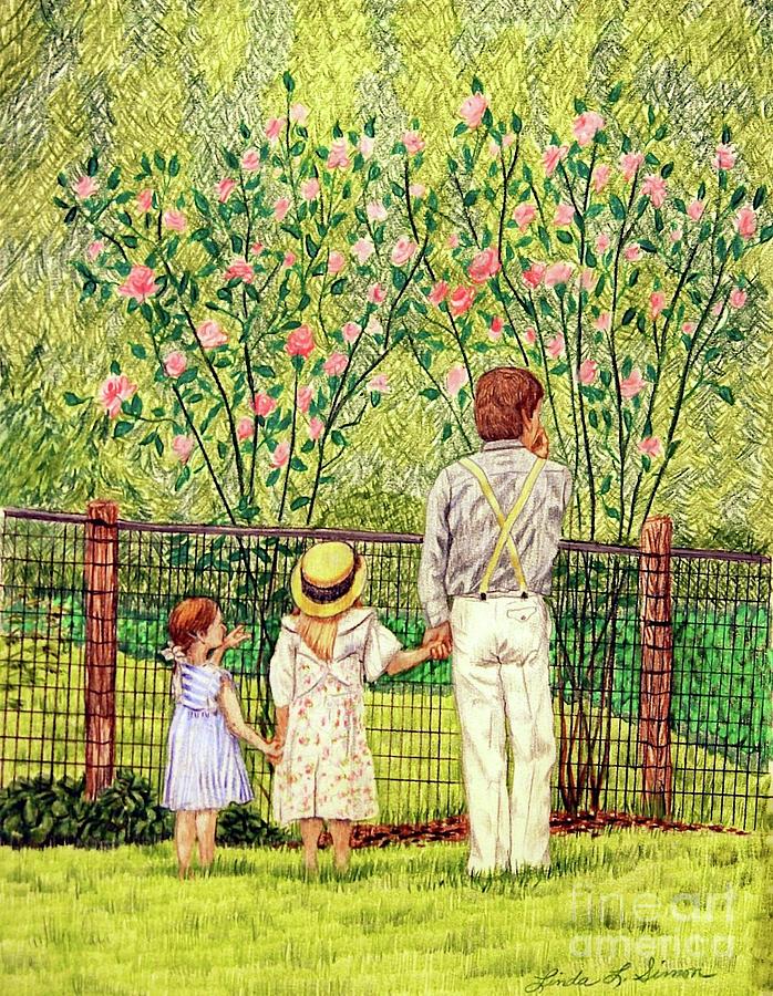 Spring Drawing - Hand in Hand by Linda Simon