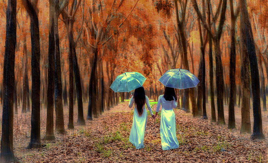 Hand In Hand - Sisters Photograph by Mountain Dreams
