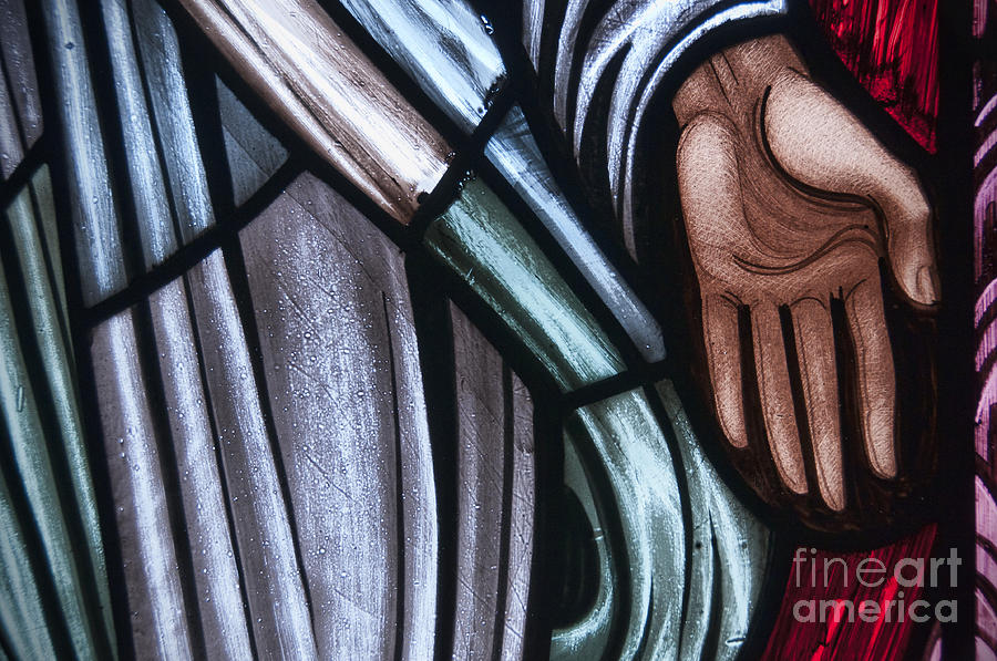Hand in Stained Glass Photograph by David Arment