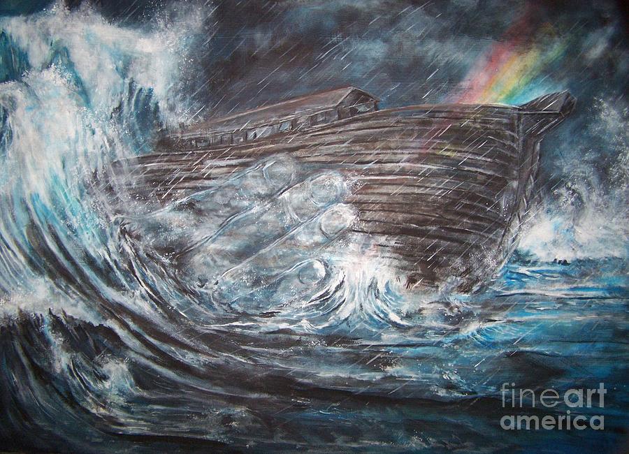 Boat Painting - Hand of God by Laneea Tolley