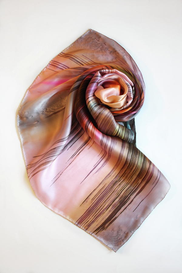 Blue buffalo hand painted silk scarf Throw Pillow by Svetlana Yakovleva -  Fine Art America