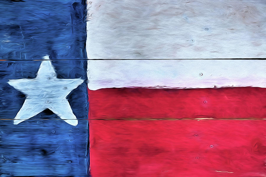 Hand Painted Texas Flag Photograph by JC Findley