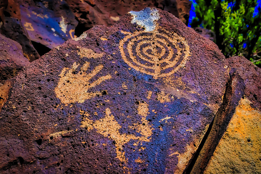 Hand Print On Rock Photograph by Garry Gay