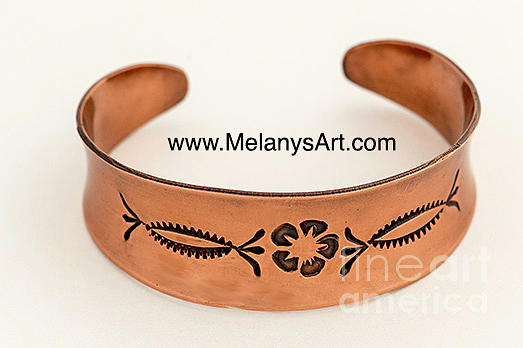 Hand Stamped Copper Cuff  Jewelry by Melany Sarafis
