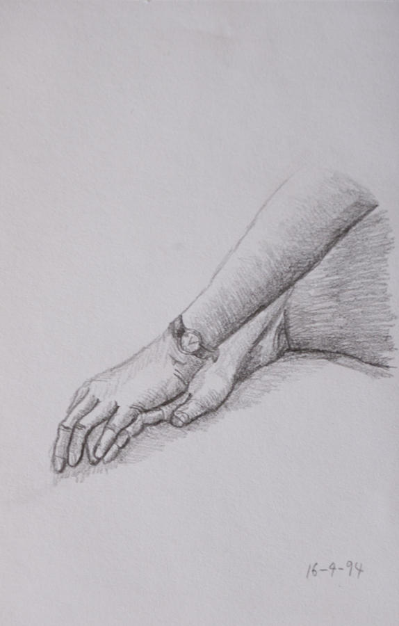 Hand study Drawing by Masami Iida