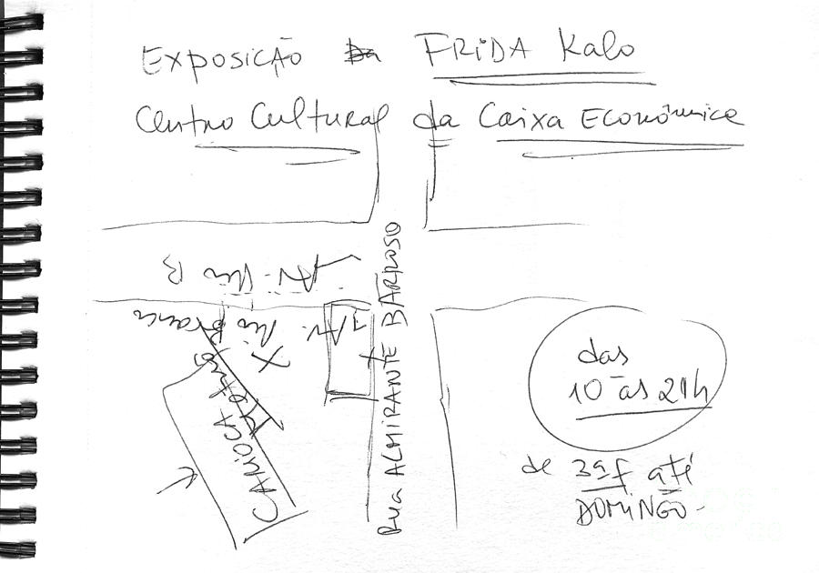 City Drawing - hand-written map. Navigation. Rio de Janeiro. February, 2016 by Tasha Chernyavskaya