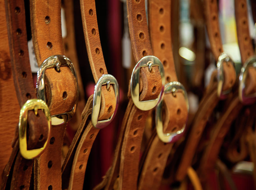Handcrafted Leather Belts Photograph by Toni Hopper