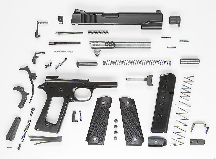 Handgun Disassembled Photograph by Rich Legg - Fine Art America