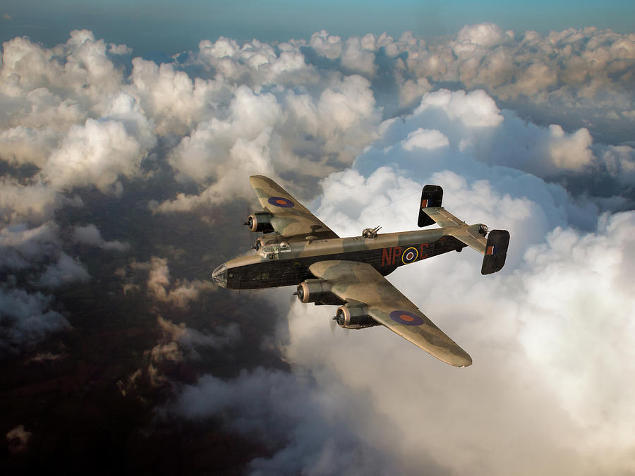 Handley Page Halifax B III above clouds Photograph by Gary Eason