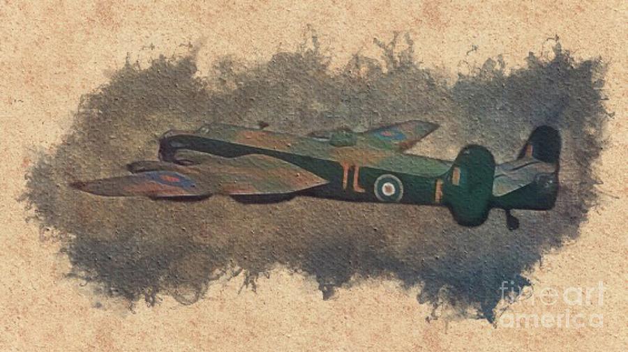 Handley Page Halifax Heavy Bomber Painting by Esoterica Art Agency