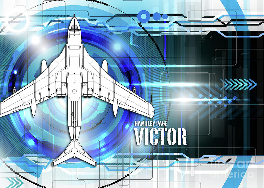 Handley Page Victor Blueprint Digital Art by Airpower Art