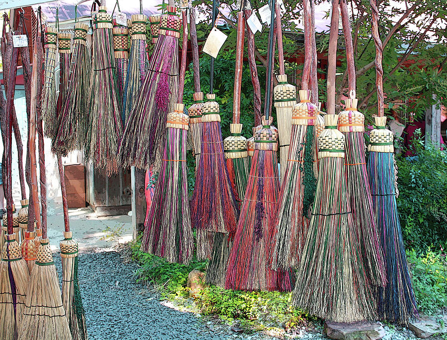 Handmade Brooms Photograph by Nancy Chenet