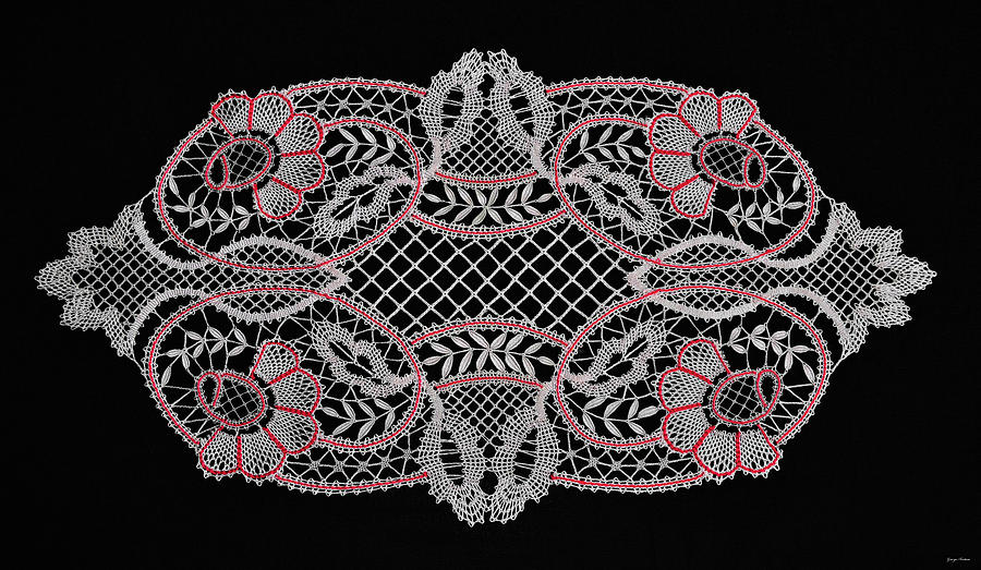 Handmade Lace - Finished Piece 001 Photograph by George Bostian
