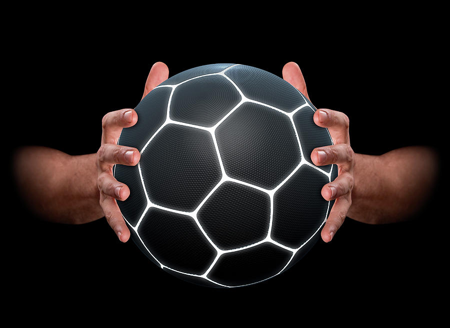 Hands Gripping Soccer Ball Digital Art By Allan Swart Pixels