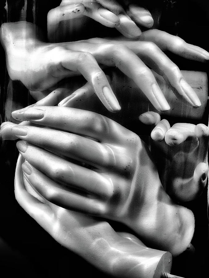 Hands in black and white Photograph by Newel Hunter