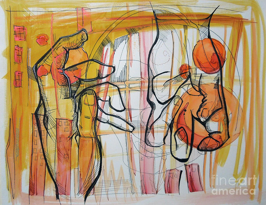 Abstract Drawing - Hands by Nicole Cischke