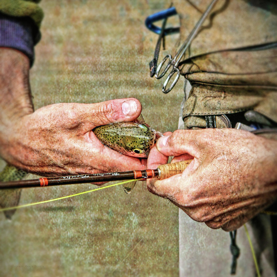 Hands of a Fly Fisherman Photograph by Jennie Marie Schell