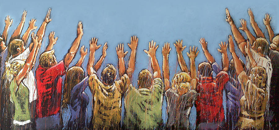 Hands of Hope Painting by Marc Eckel