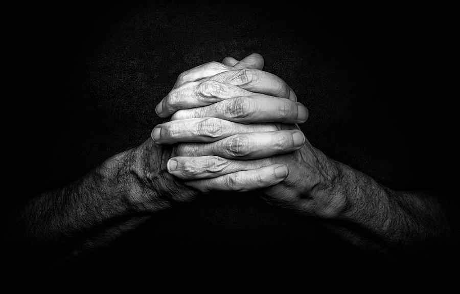 Hands of Praying Man Photograph by Alain De Maximy