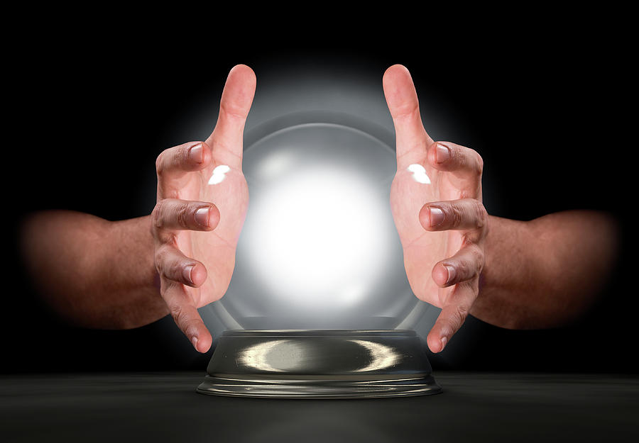 Hands On Crystal Ball Digital Art by Allan Swart Pixels