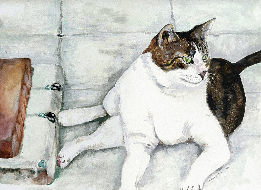 Handsome Kitty Painting by Marla Saville