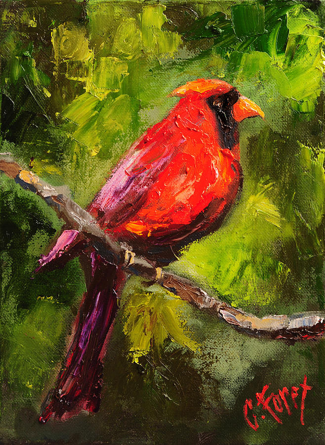 Handsome Red Painting by Carole Foret