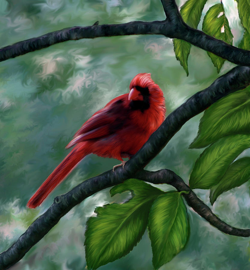 Handsome Red Painting by Lonnie Tapia