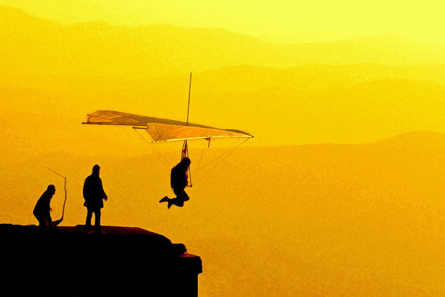 Hang Glider Launch Photograph by Neil Pankler