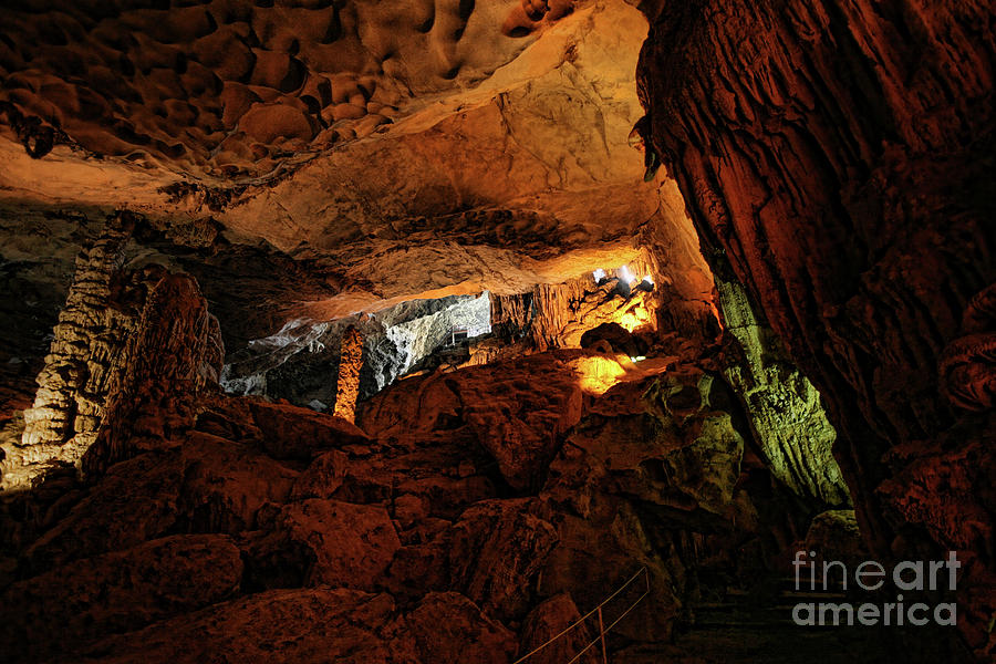 Hang Sung Sot Limestone 1 Cave Vietnam  Photograph by Chuck Kuhn