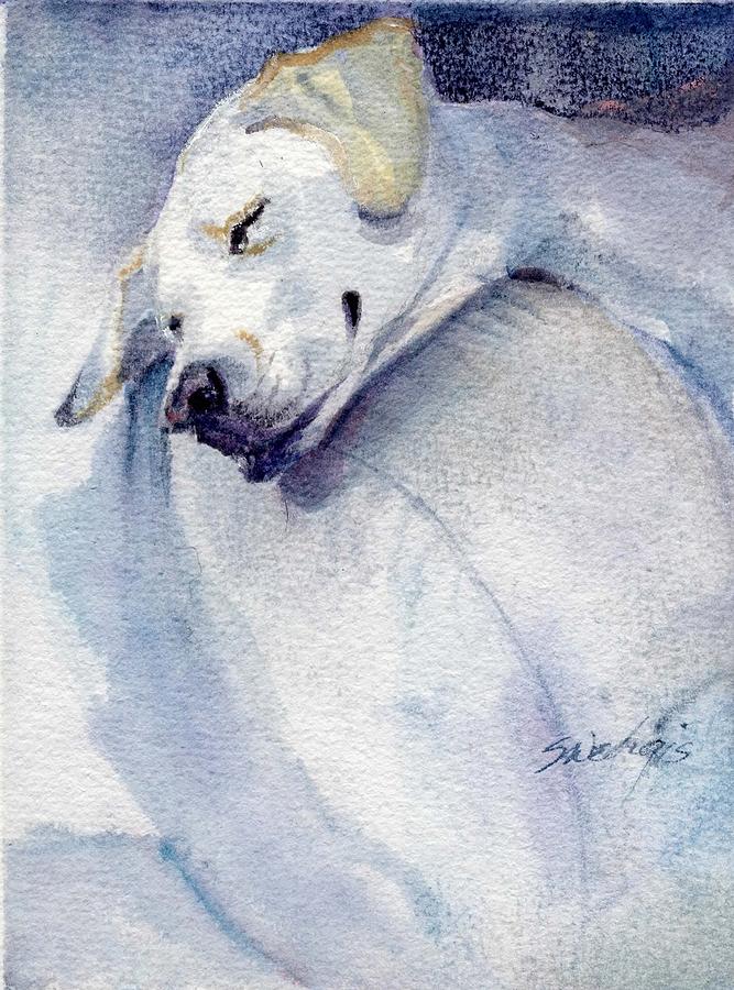 Dog Painting - Hangin Out  by Sheila Wedegis