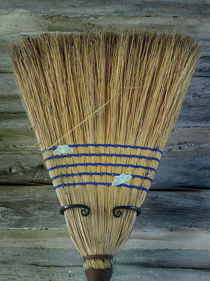 Hanging Amish Broom Photograph by David T Wilkinson