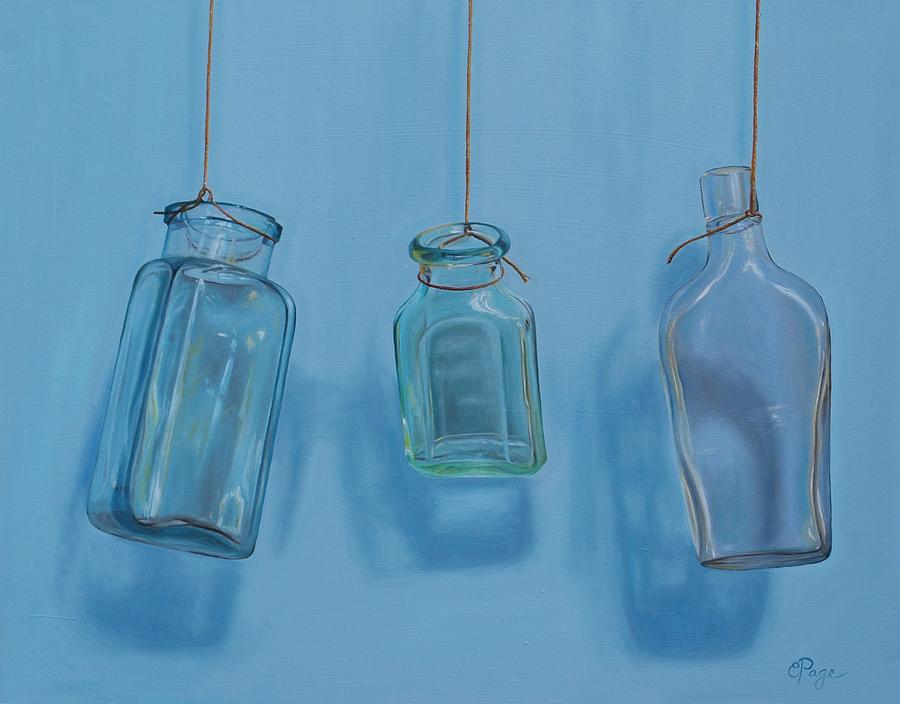 Hanging Bottles Painting by Emily Page