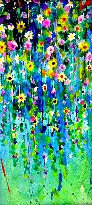   Hanging Bouquet Painting by Esther Woods