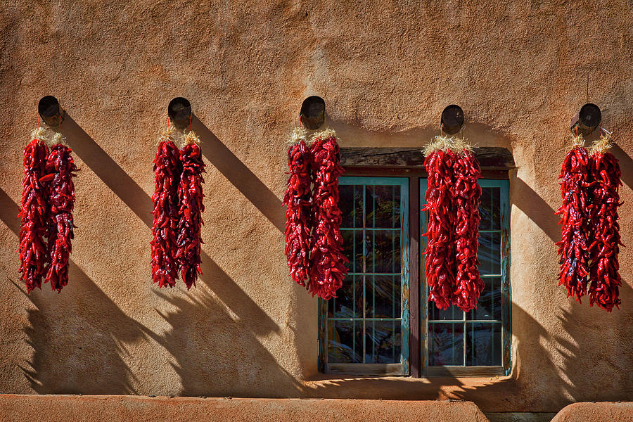 Hanging Chili Ristras - Taos Photograph by Stuart Litoff