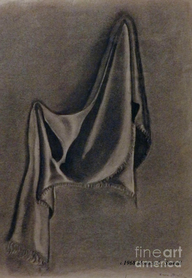 Hanging Fringed Cloth Drawing by Monica C Stovall