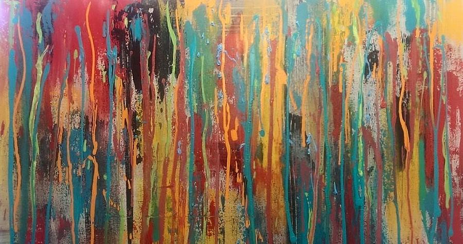 Abstract Painting - Hanging Gardens by Judi Goodwin