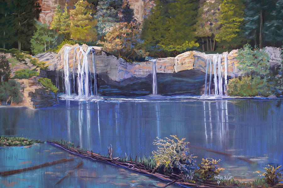 Hanging Lake Painting by Heather Coen