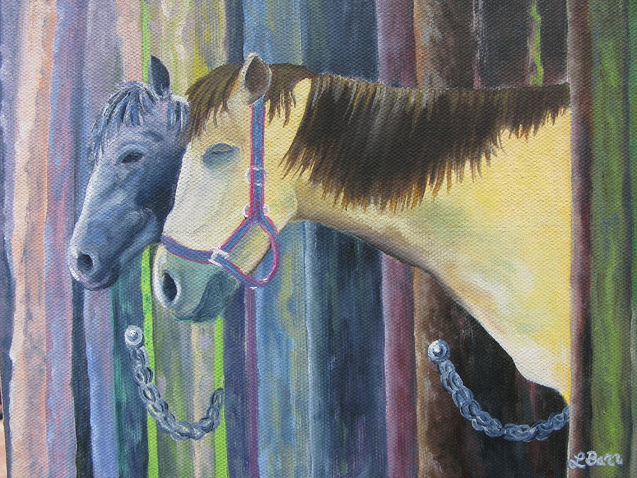 Hanging Out Painting by Lisa Barr