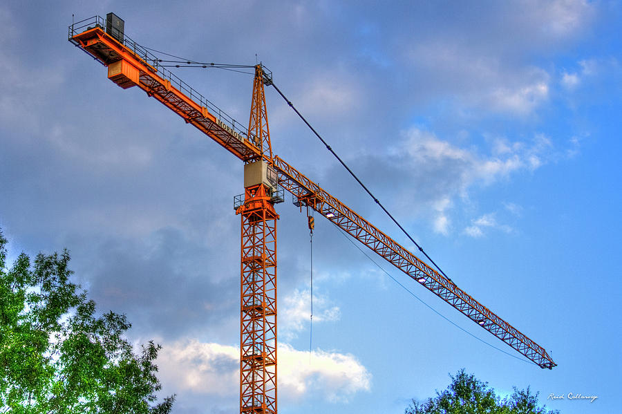 Hanging Out Tower Crane Construction Art Photograph by Reid Callaway